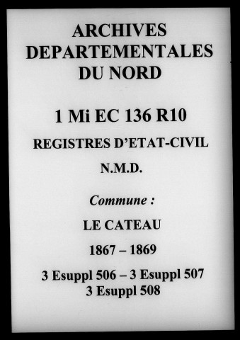 LE CATEAU-CAMBRESIS / NMD, Ta [1867-1869]