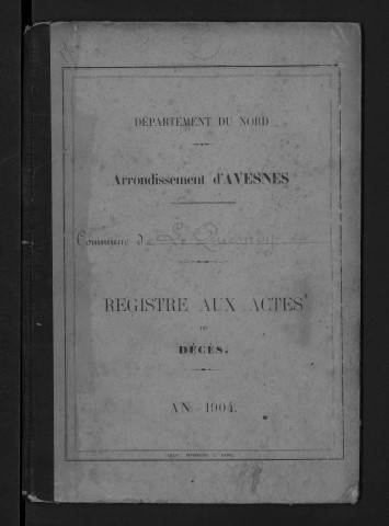 LE QUESNOY / D [1904 - 1904]