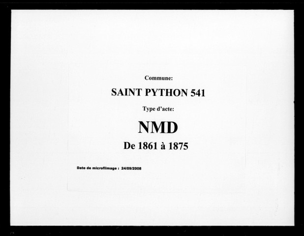 SAINT-PYTHON / NMD [1861-1875]