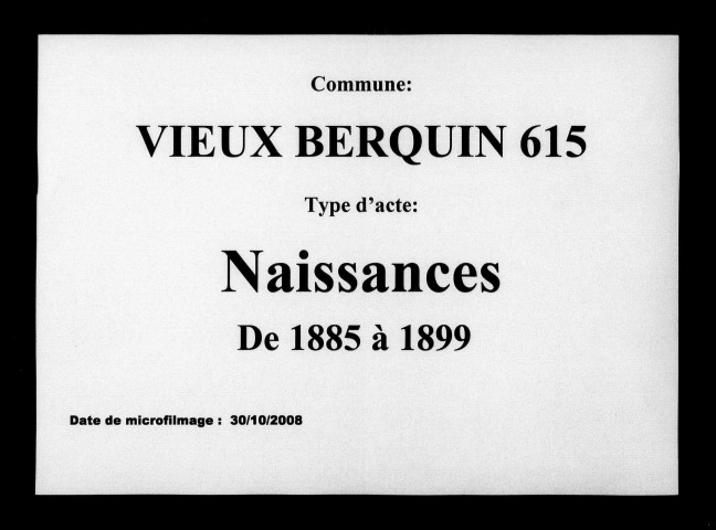 VIEUX-BERQUIN / N, Ta [1885-1899]