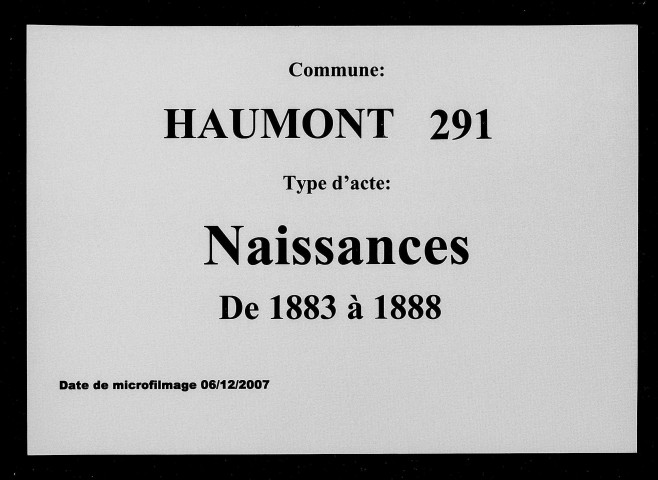 HAUTMONT / N [1883-1888]