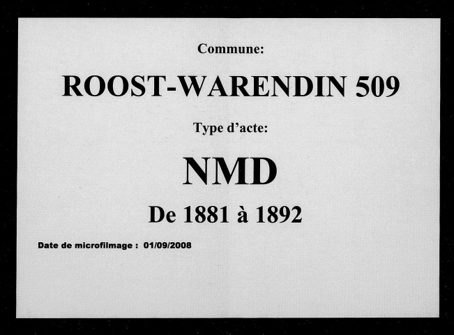 ROOST-WARENDIN / NMD [1881-1892]