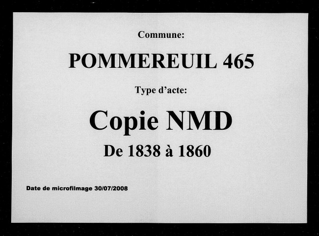 POMMEREUIL / NMD (copie) [1838-1860]