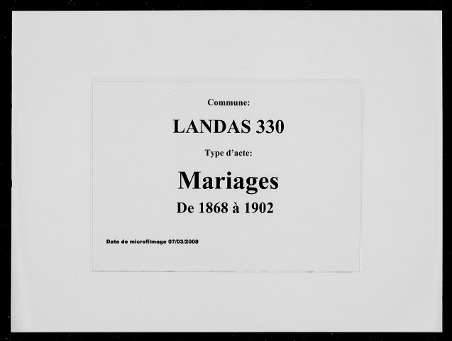 LANDAS / M [1868-1902]