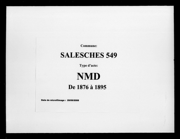 SALESCHES / NMD [1876-1895]