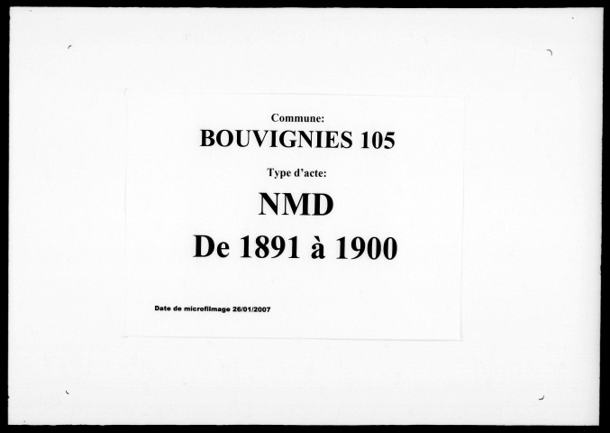 BOUVIGNIES / NMD [1891-1900]