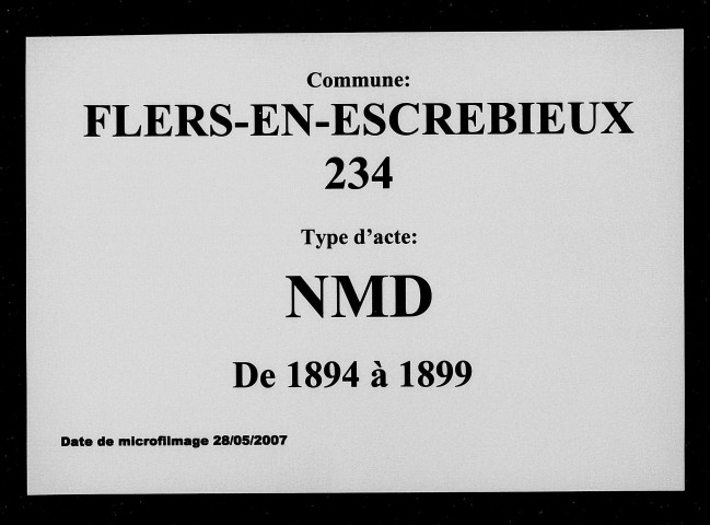 FLERS-EN-ESCREBIEUX / NMD [1894-1899]