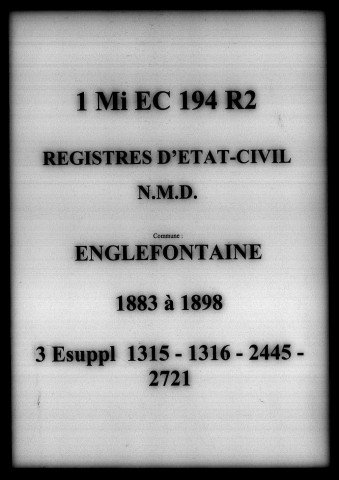 ENGLEFONTAINE / M, D [1883-1888]