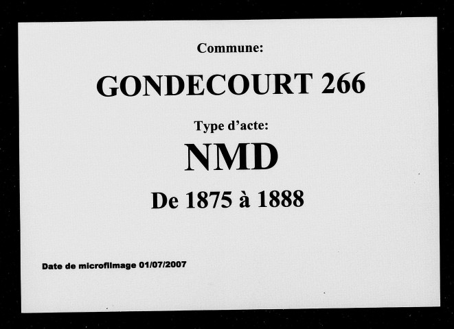 GONDECOURT / NMD [1875-1888]