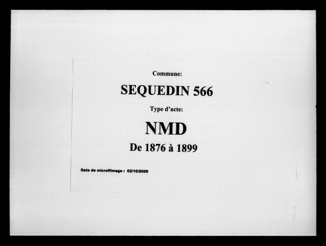 SEQUEDIN / NMD [1876-1899]