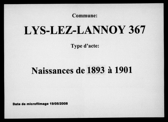 LYS-LEZ-LANNOY / N [1893-1901]