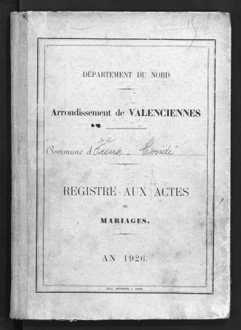 VIEUX-CONDE / M [1926 - 1926]