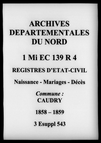 CAUDRY / NMD, Ta [1858-1863]
