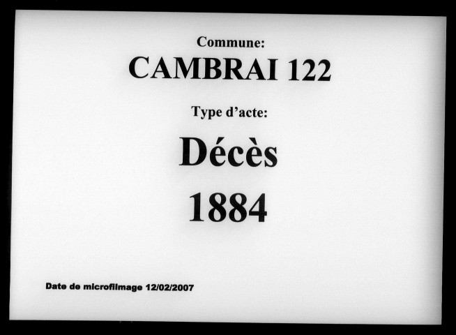 CAMBRAI / D [1884-1884]