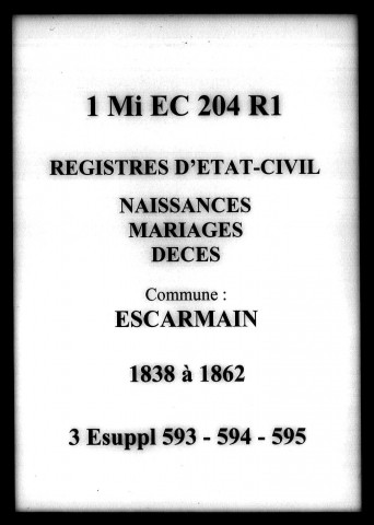 ESCARMAIN / NMD [1838-1862]