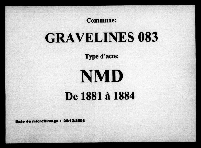 GRAVELINES / NMD [1881-1884]