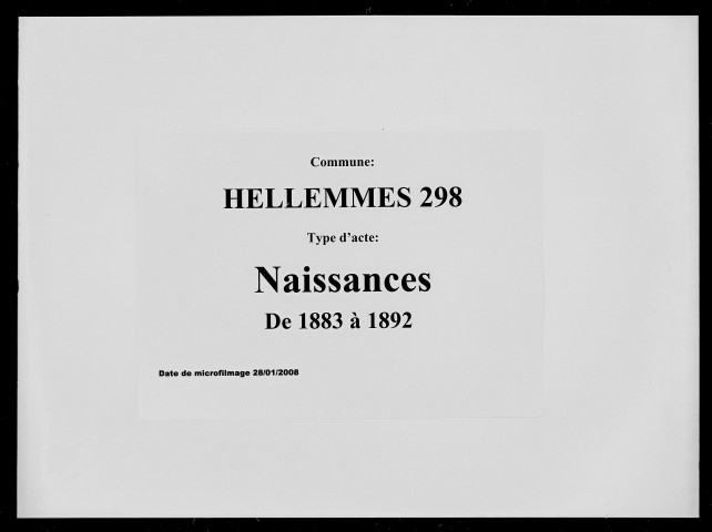 HELLEMMES-LILLE / N [1883-1892]