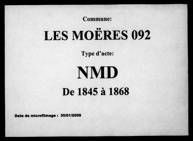 LES MOERES / NMD, Ta [1845-1868]
