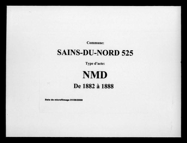 SAINS-DU-NORD / NMD [1882-1888]
