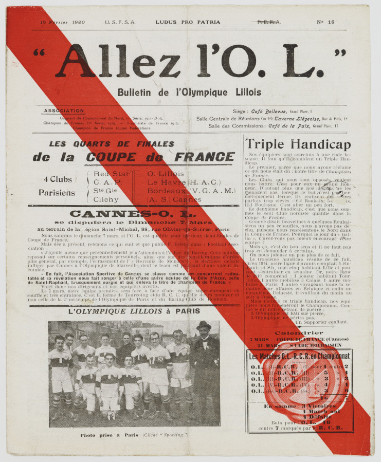 Bulletin de l’Olympique lillois, 15 février 1920.
