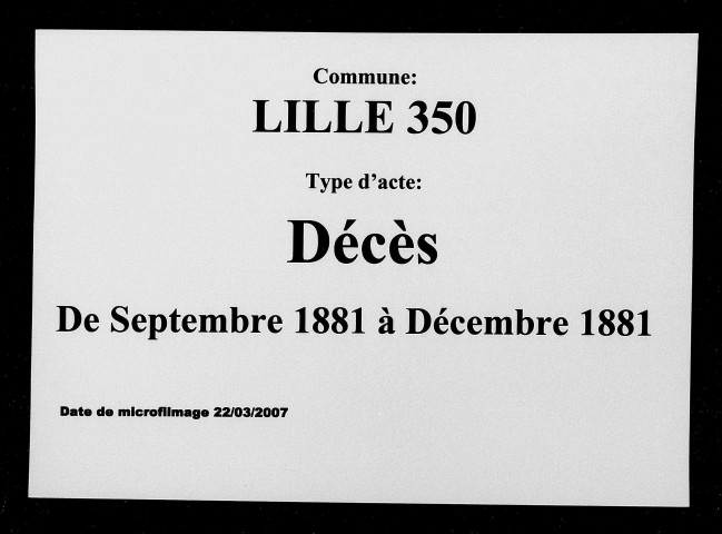 LILLE / D (07/1881 - 12/1881) [1881]
