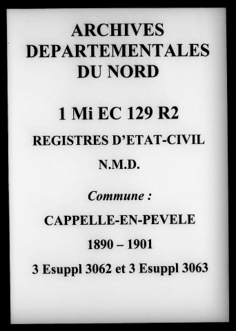 CAPPELLE-EN-PEVELE / NMD, Ta [1890-1901]