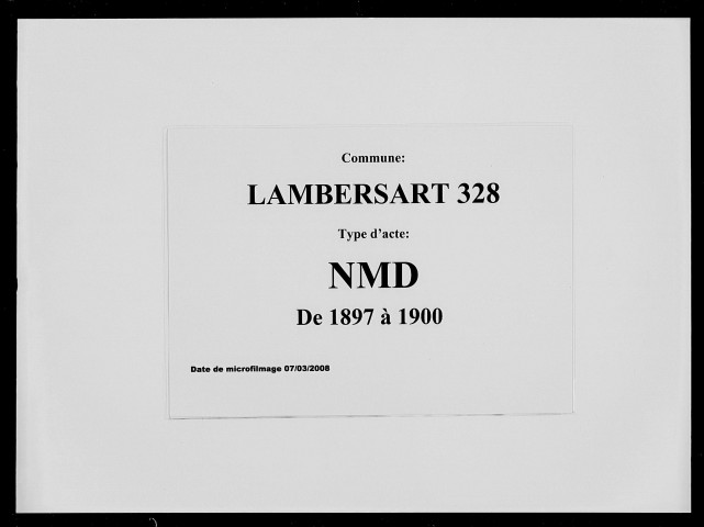 LAMBERSART / NMD [1897-1900]