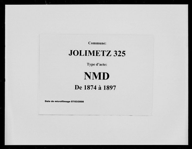JOLIMETZ / NMD [1874-1897]