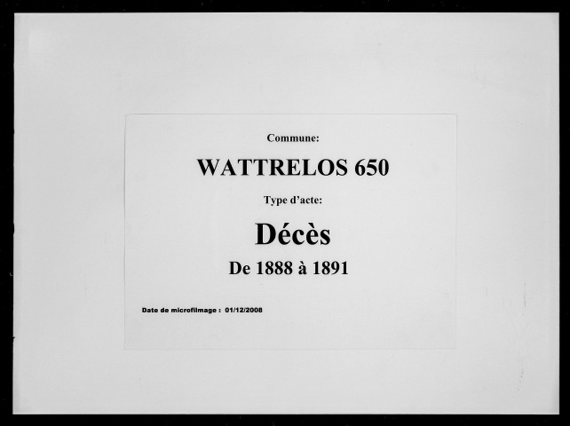 WATTRELOS / D [1887-1891]