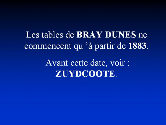 BRAY-DUNES / 1843-1852