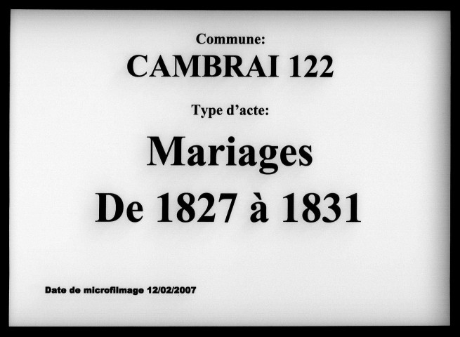 CAMBRAI / M [1827-1831]