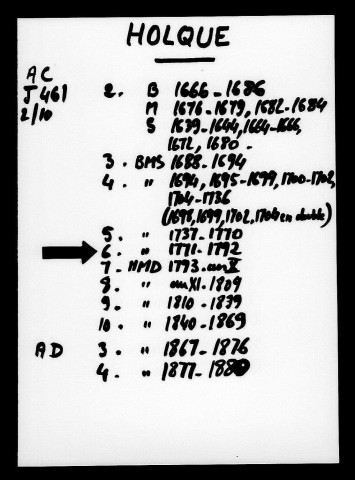 HOLQUE / BMS [1771-1792]