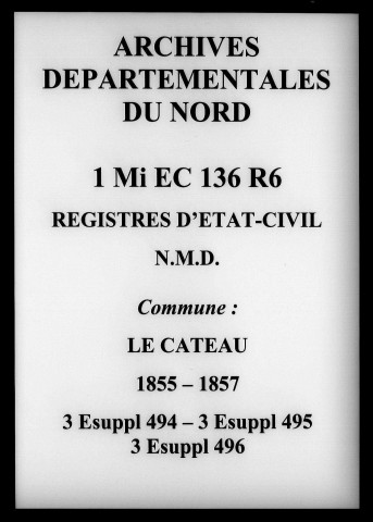 LE CATEAU-CAMBRESIS / NMD, Ta [1855-1857]