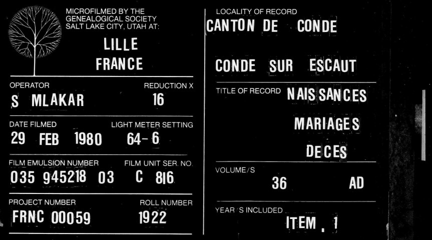 CONDE-SUR-L'ESCAUT / NMD [1844-1852]