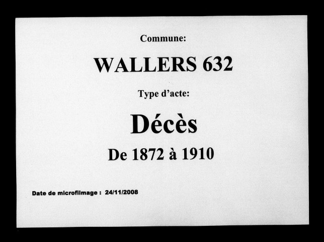 WALLERS / D [1872-1910]