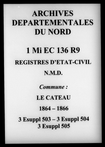 LE CATEAU-CAMBRESIS / NMD, Ta [1864-1866]