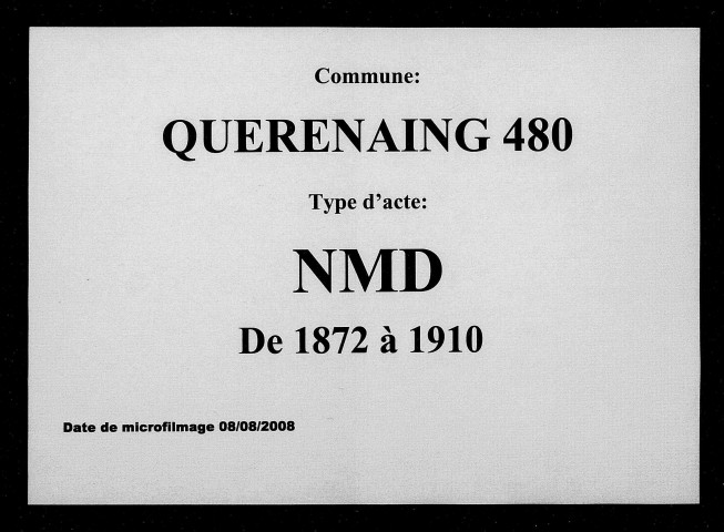 QUERENAING / NMD [1872-1910]
