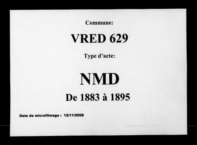 VRED / NMD, Ta [1883-1895]