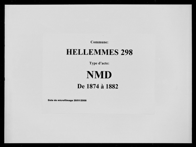 HELLEMMES-LILLE / NMD [1874-1882]