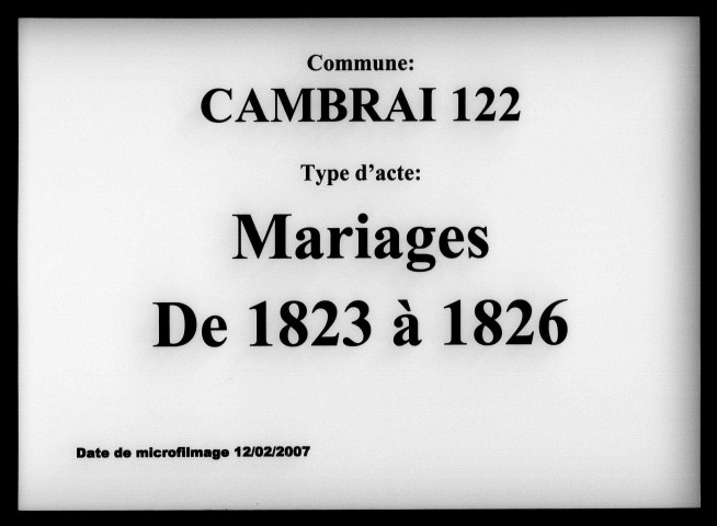 CAMBRAI / M [1823-1826]