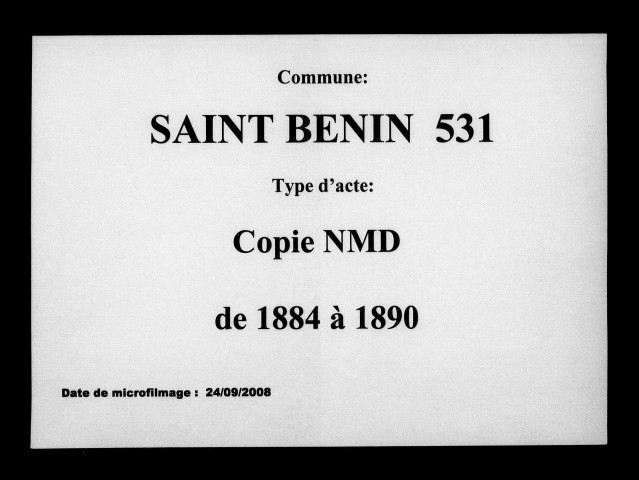 SAINT-BENIN / NMD (copie) [1884-1890]