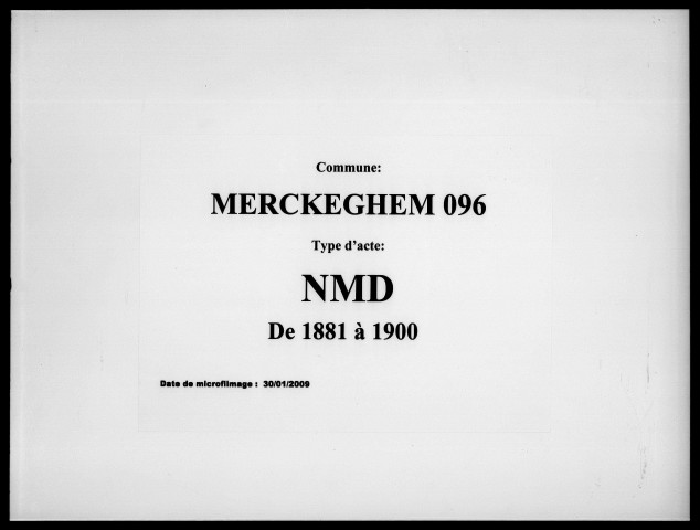 MERCKEGHEM / NMD [1881-1900]