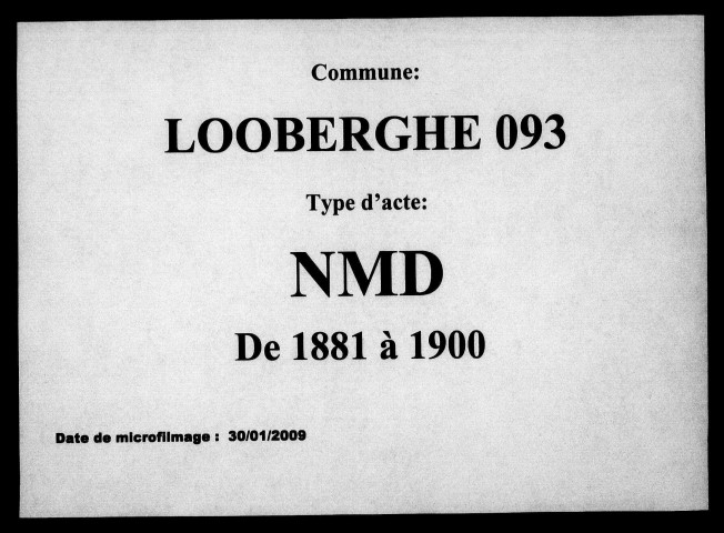 LOOBERGHE / NMD [1881-1900]