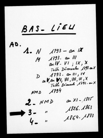 BAS-LIEU / NMD [1826-1873]
