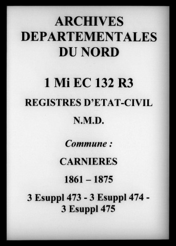 CARNIERES / NMD, Ta [1861-1875]