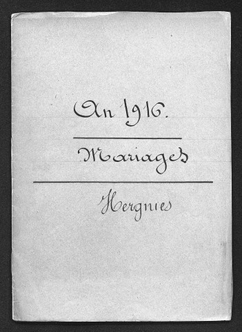 HERGNIES / M [1916 - 1916]