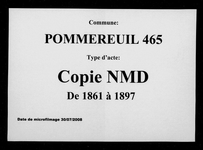 POMMEREUIL / NMD (copie) [1861-1897]
