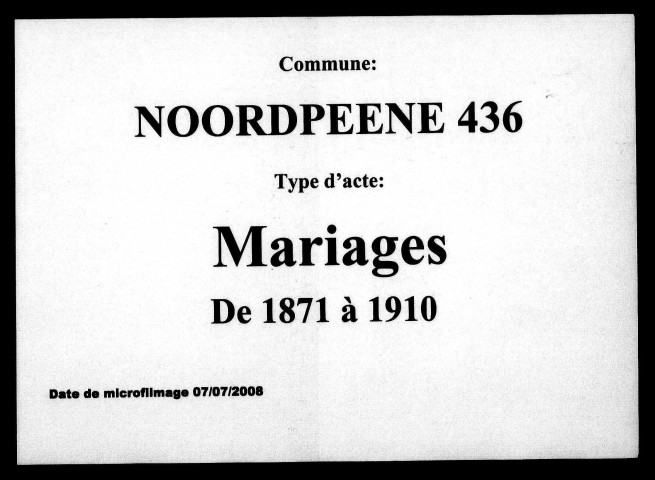 NOORDPEENE / M [1871-1910]