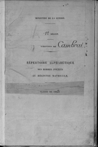 1905 : CAMBRAI