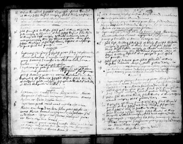 SANTES / MS [1702-1736], désordre